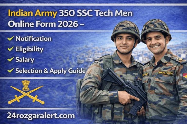 Indian Army 350 SSC Tech Men Online Form 2026